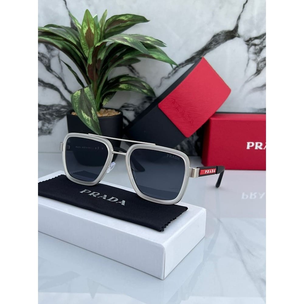 Mens-Prada-Sunglasses-88079-White-Black